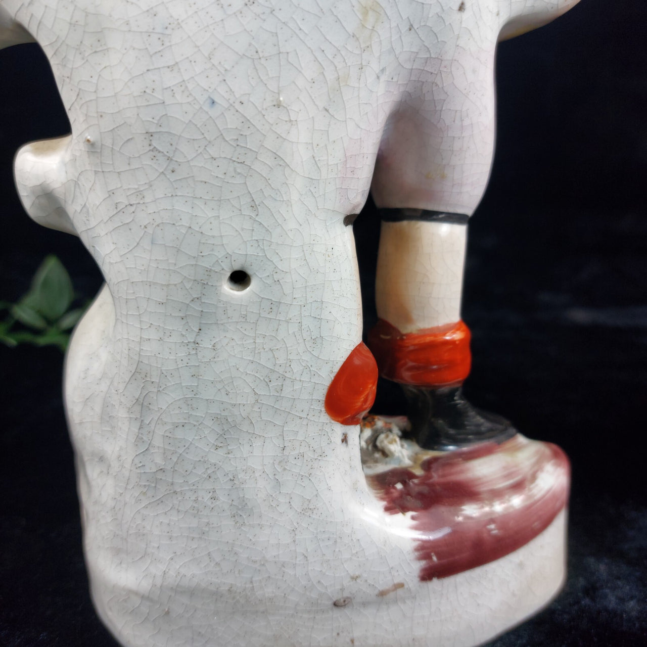19th Century Royal Antique Staffordshire 11" Porcelain Figurine Man with Dog9