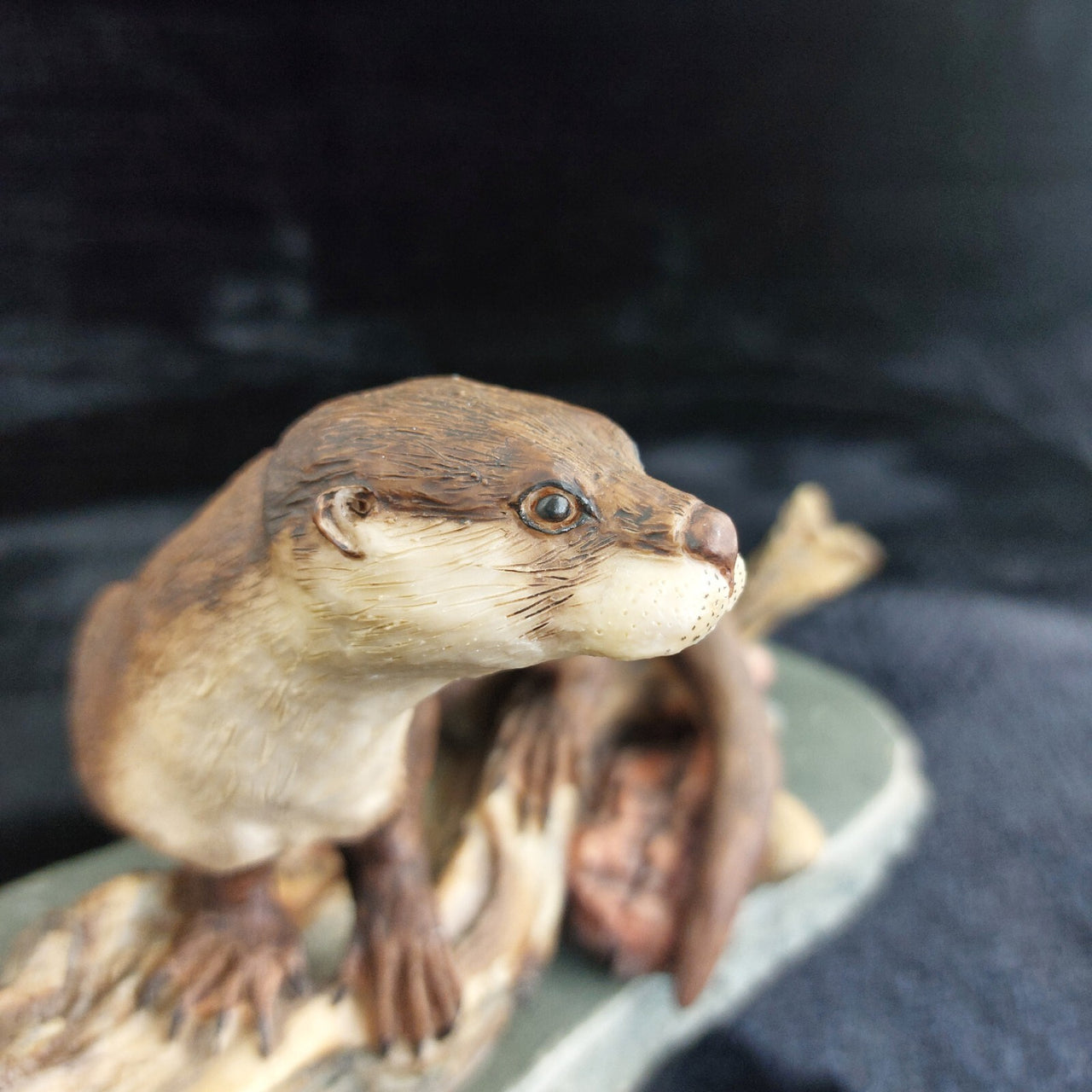 Border arts fine Edmann 1978 Limited Otter Sculpture 306/350 Stone Base Wil11