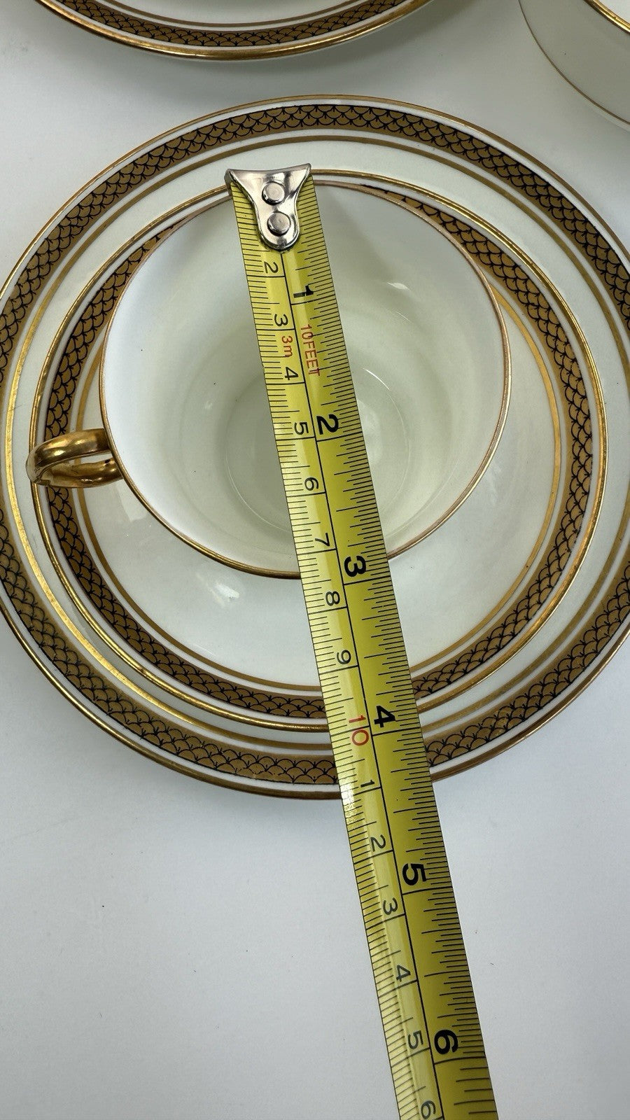 Stunning Antique Cauldon & Aynsley 27pc Tea Set c.1910 | Edwardian Gilt & Black20
