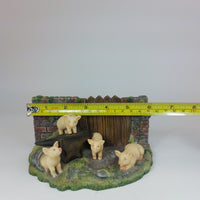Thumbnail for Rare The Leonardo Collection Farmyard Friends   1998 Piglets Figurine  3.35