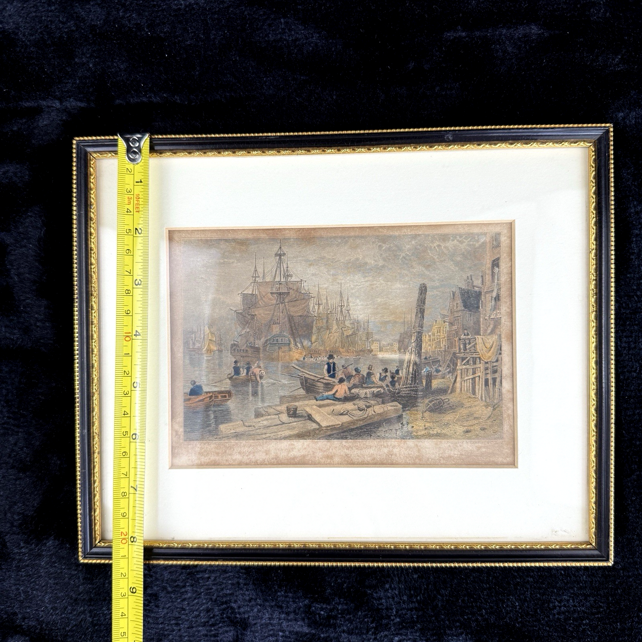 Antique c.1830 Hand-Coloured Engraving Print Bristol Harbour Lambert & Collard11