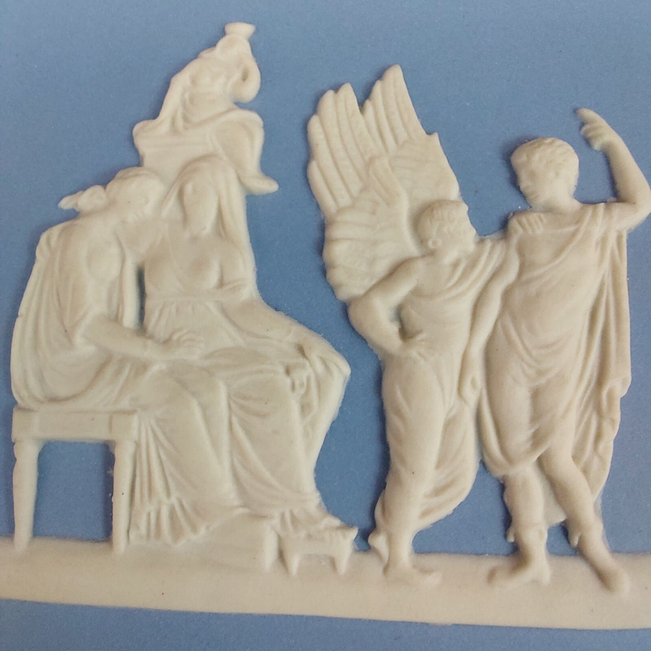 Wedgwood Blue Jasperware Trinket Box – Vintage   Classical Design  England11