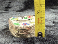Thumbnail for Chinese Odd Shaped Little Trinket Box With Mirrored Lid Porcelain Top decor.4