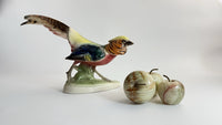 Thumbnail for Rare Art Deco Keramos Wien Porcelain Golden Pheasant Figurine - Made in Austria14