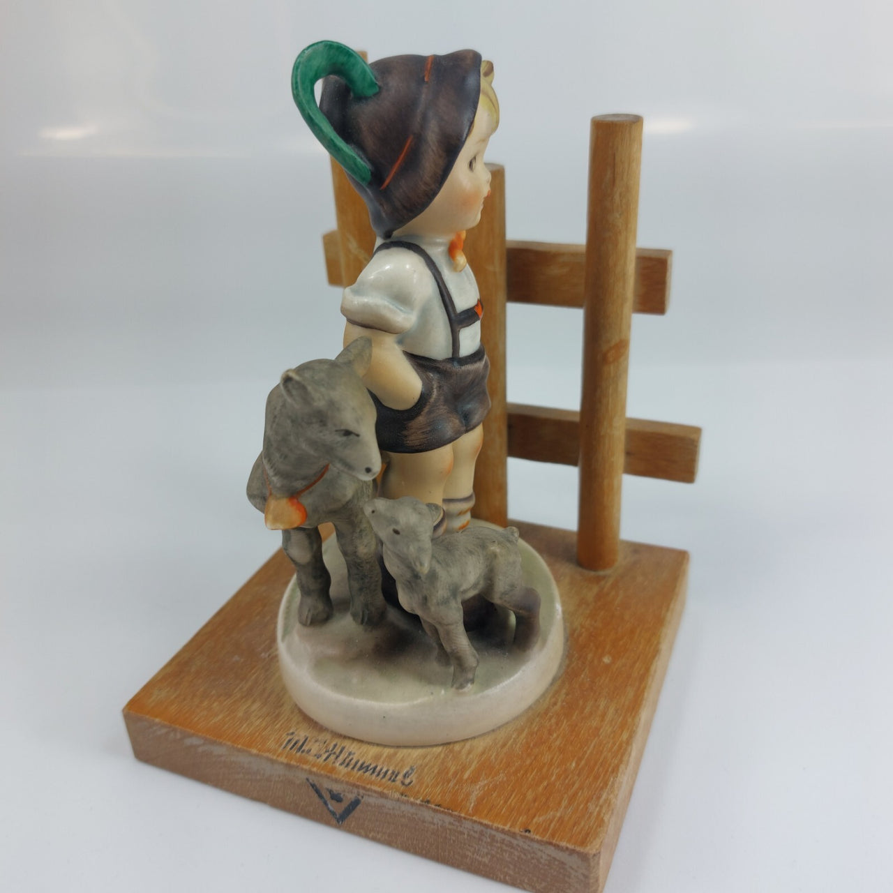 Goebel Hummel HUM 250 A&B Bookends Goat Herder & Feeding Time 1960s Figurine dec7