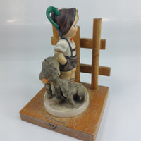 Thumbnail for Goebel Hummel HUM 250 A&B Bookends Goat Herder & Feeding Time 1960s Figurine dec7
