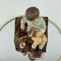 Thumbnail for Leonardo Collection Apples and Rabbits Figurine by Christine Haworth Gift 5.25”3