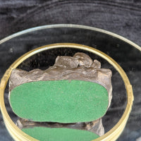 Thumbnail for Vintage Bronze signed Baby with Dog Sculpture – 4.5