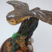 Thumbnail for Merlin Collection Owl Figurine on Tree Decorative Stump Collectible Statue Art d16