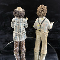 Thumbnail for Vintage Rare Signed by JR Art Pottery Clown Clay Figurines Lot of 215