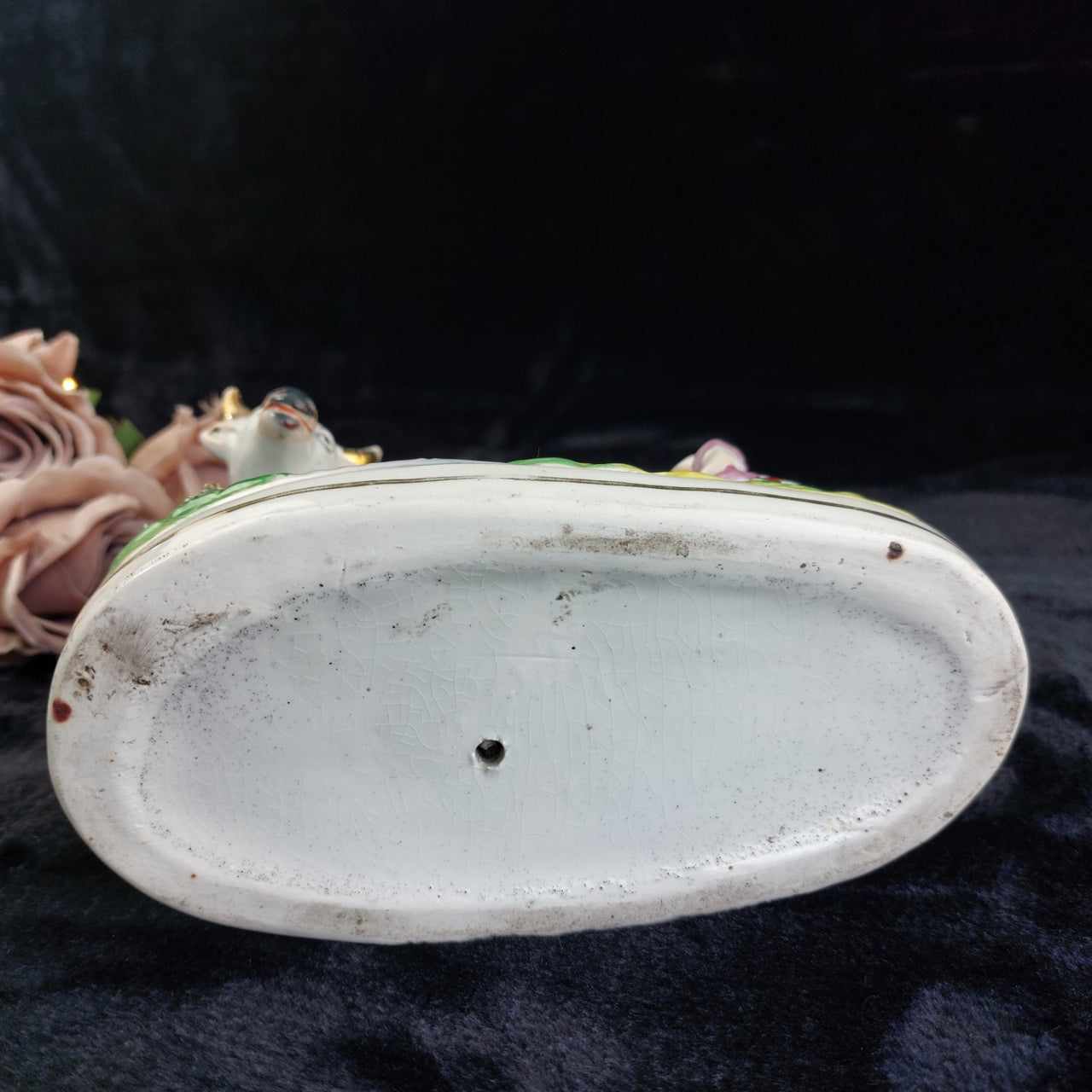 1800s Antique Staffordshire Cow Creamer Figurine 6.5" Milking fireplace decor17