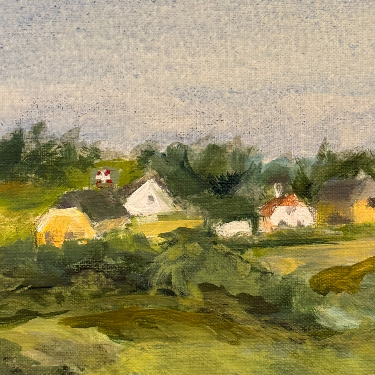 Danish Landscape Painting Vangsaa 2009 Original Signed by VTN Framed Art 40x30cm1