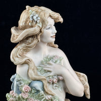 Thumbnail for Giuseppe Armani Spring Florence Lady Flowers Figurine 0181C Italy HomeDecor 19925