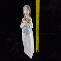 Thumbnail for Elegant NAO by Lladró Figurine - 'Girl with Doll' (1990) bookcase figure Spain9