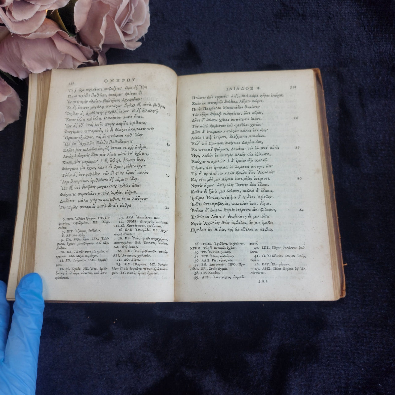 Iliad Homer Greek 1800s Leather Bound Volume II Worn Antique Book7