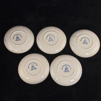 Thumbnail for Booths Wedgwood England Blue Transfer Plates Set x5 Gamekeeper Farmer Soldier8