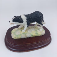 Thumbnail for Leonardo Collection Border Collie Dog Figurine 3.25 Collectable 1993 Resin, Wood2