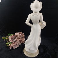 Thumbnail for Studio Bessi G. Lady Figurine Signed Resin, Country, hat damaged 17