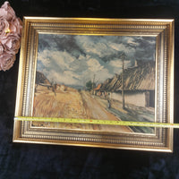 Thumbnail for Continental School Gold Framed Print on Canvas Vintage 20