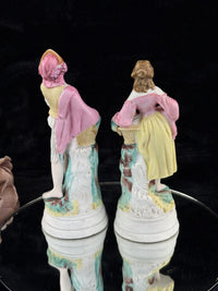 Thumbnail for Victorian 19th c Antique Staffordshire Style Figurines Grapes & Harvester couple3