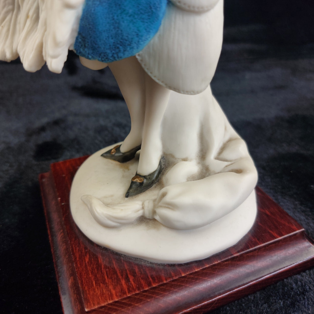 Florence Giuseppe Armani lady Figurine 1987 Art Deco in Blue 34cm Italy decor.8