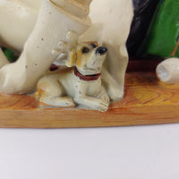 Thumbnail for Vintage French Bottle Chef Holder Ceramic Hand Painted -872 grams Acceptable.4
