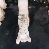 Thumbnail for Hand Carved Wooden Horse Figurine â Nose Damage- Rustic Decor Sculpture Orname7