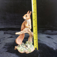 Thumbnail for Border Fine Arts Squirrel Figurine Handmade Scotland Wildlife 6” Tree Stump Deco3