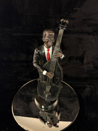 Thumbnail for Vintage Jazz Bass Figurine Player Hand-Painted Musician Statue Mid-Century Resin4