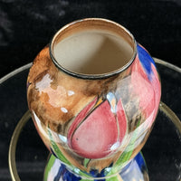 Thumbnail for H&K Tunstall Art Pottery Tulip Antique Vtg vase HandPainted England 1930s Floral3
