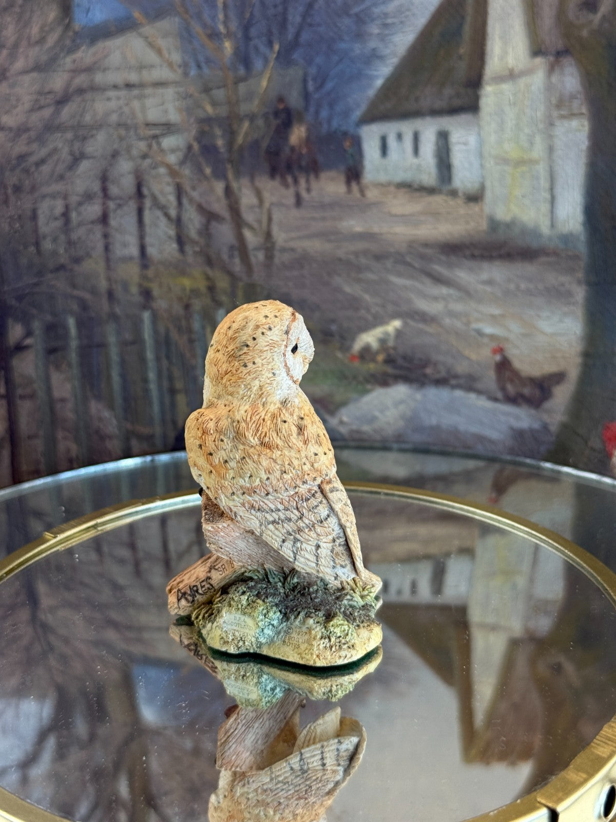 1997 Fine Border Arts 'Night Watch' Barn Owl Figurine B0175 by Ray Ayres Boxed.5