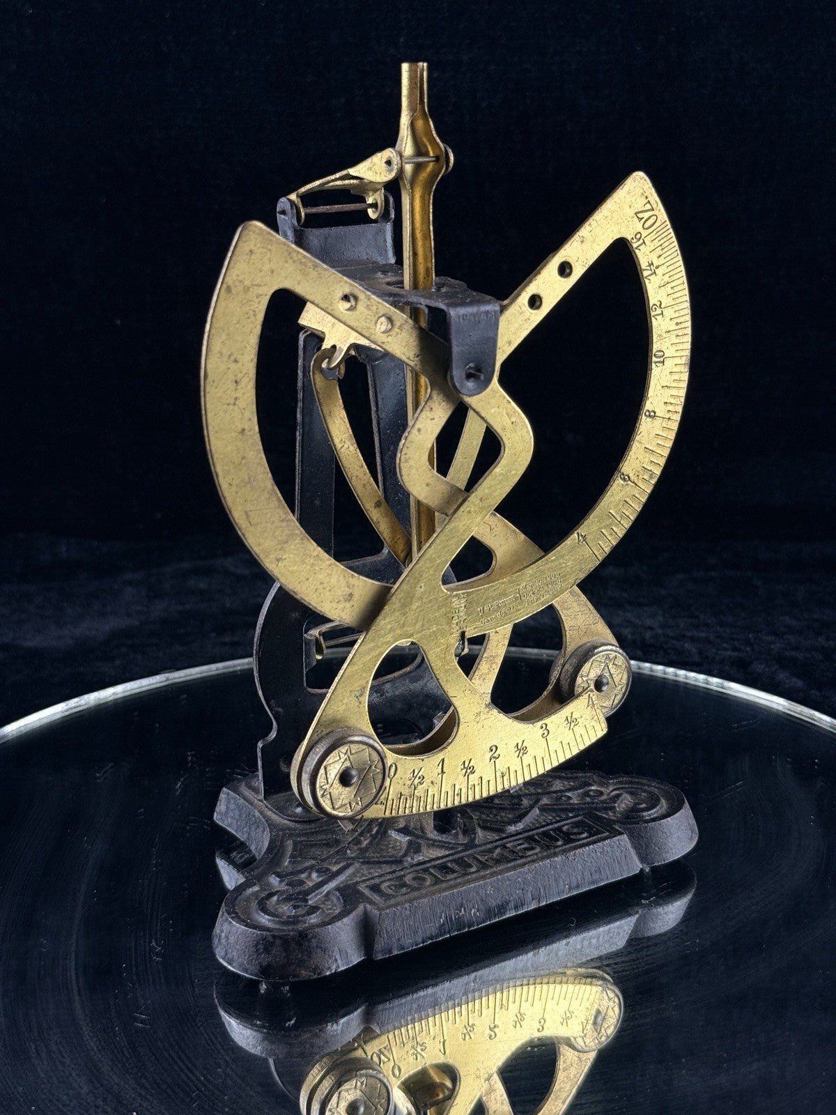 Columbus Antique Scale Postal Germany 1906 Brass & Cast Iron Balance Weighing10