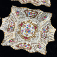 Thumbnail for James Pompadour Kent Chelsea Bowls x6 Center Dish Vintage Floral Gilt Set Large16