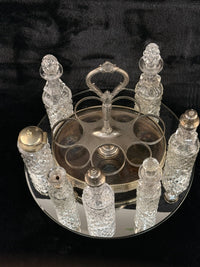 Thumbnail for Antique SilverPlated & Cut Glass Cruet Set SixBottle Castor with Stand Victoria4