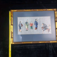 Thumbnail for 1800's Chinese Antique School Painting â Artisan Cutting Timber with Onlooker3