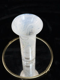 Thumbnail for Snogebæk Bornholm Glashtte Art Glass Vase Denmark White Swirl 6.5” Signed Brand6