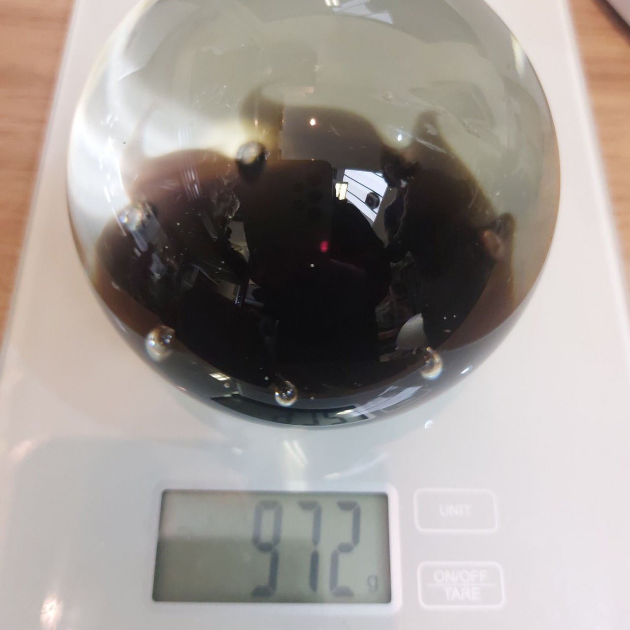 CIIIG Art Glass Paperweight Clear & Black with Bubbles United Kingdom Decor8