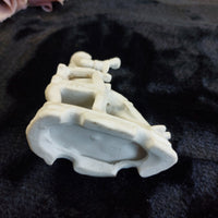 Thumbnail for Antique Figurine Bisque 4in Seated Man with Dog White Porcelain Worn & Damaged17