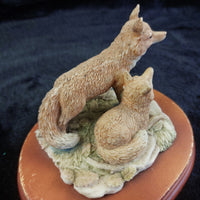 Thumbnail for Regency Arts Fine Foxes Figurine decor Woodland Scene – 265g 4