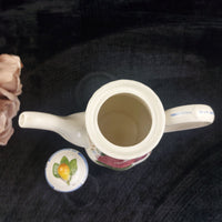 Thumbnail for Simpsons Belle Fiore Coffee Pot 8 in Handpainted Ironstone Damage Worn Tea Pot.5