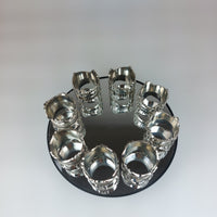 Thumbnail for Nickel & Diamond Black Wallace Silversmiths silver Napkin Rings 1Male & 1 Femal12