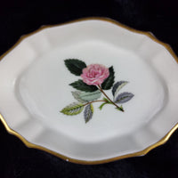 Thumbnail for Wedgwood Hathaway Rose Bone China Pin Dish - calloped Edge 4.5