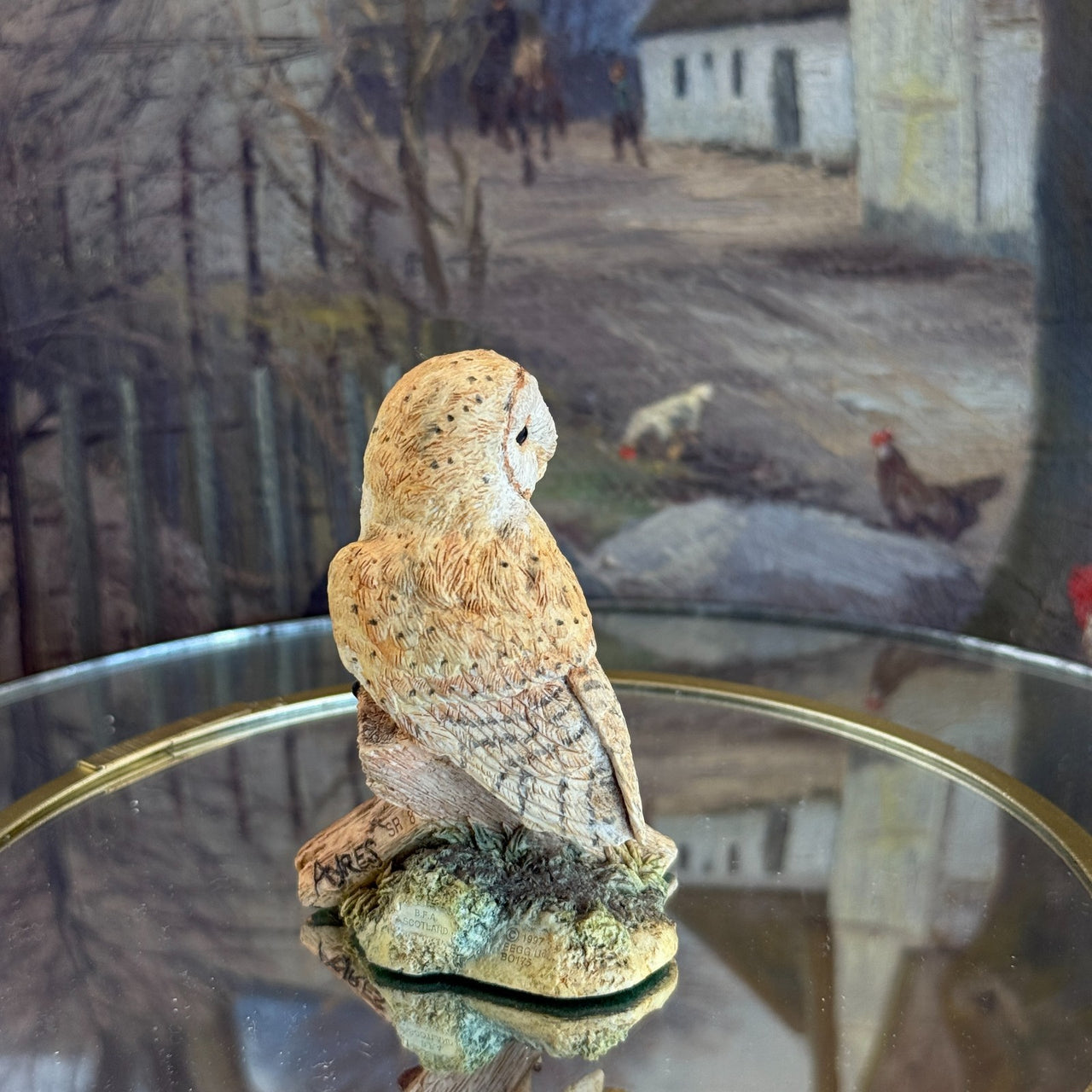 1997 Fine Border Arts 'Night Watch' Barn Owl Figurine B0175 by Ray Ayres Boxed.6