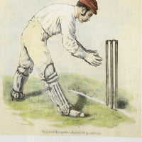 Thumbnail for Lucien Davis Cricket Art Print Framed 19thC Illustrations Sport Scene Technique 6