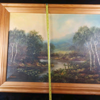 Thumbnail for Original Oil on Canvas River Painting – Signed by E. Walker, Landscape See Pics15