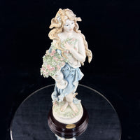 Thumbnail for Giuseppe Armani Spring Florence Lady Flowers Figurine 0181C Italy HomeDecor 199215