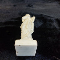 Thumbnail for Antique Giannelli A. 6.5in Woman Figurine White Marble Resin Italy see pics8