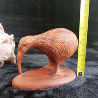 Thumbnail for Figurine Sculpture Handmade New Zealand Kiwi Bird Wooden Carving decor bird 2