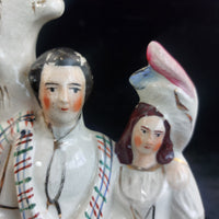 Thumbnail for LARGE Victorian c1880 Staffordshire Spill Vase Robert Burns and His Mary White8