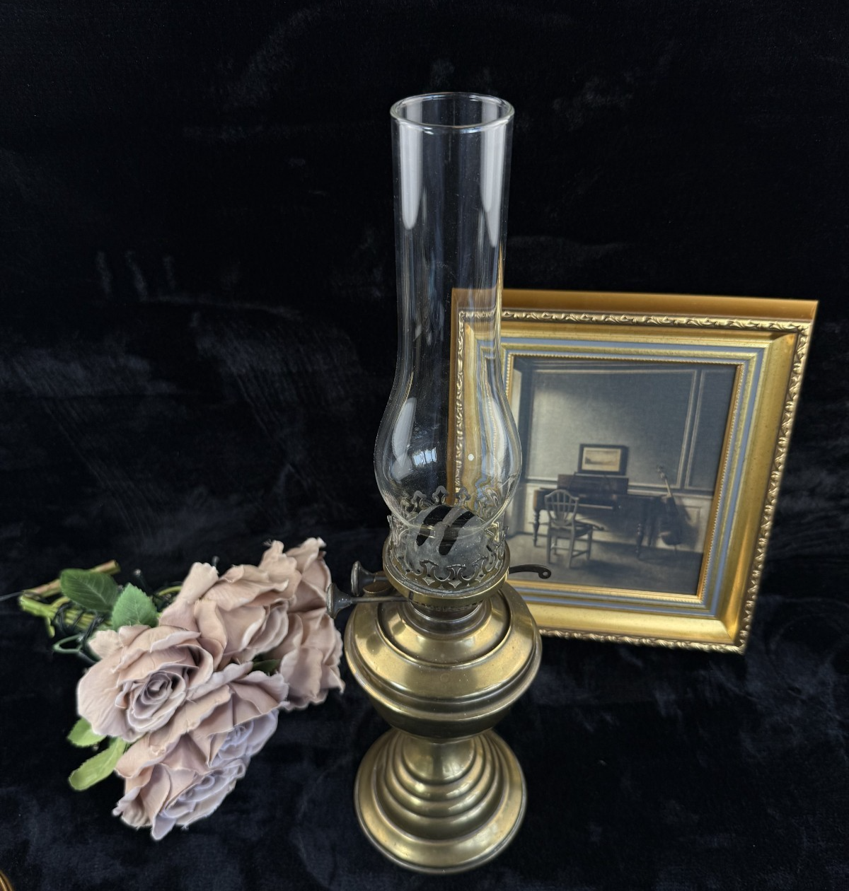 Vintage Vapalux Brass Oil Lamp  British Made Kerosene Lamp 20 in6